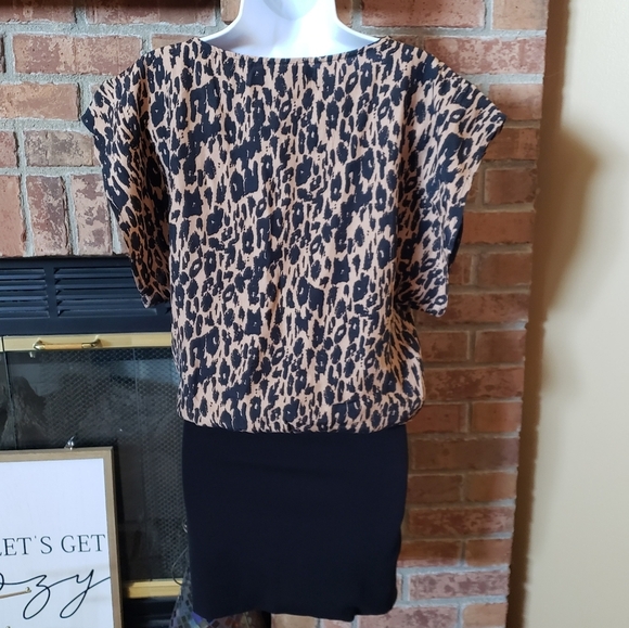 NWT Ganni Leopard Mini Dress - Picture 5 of 13